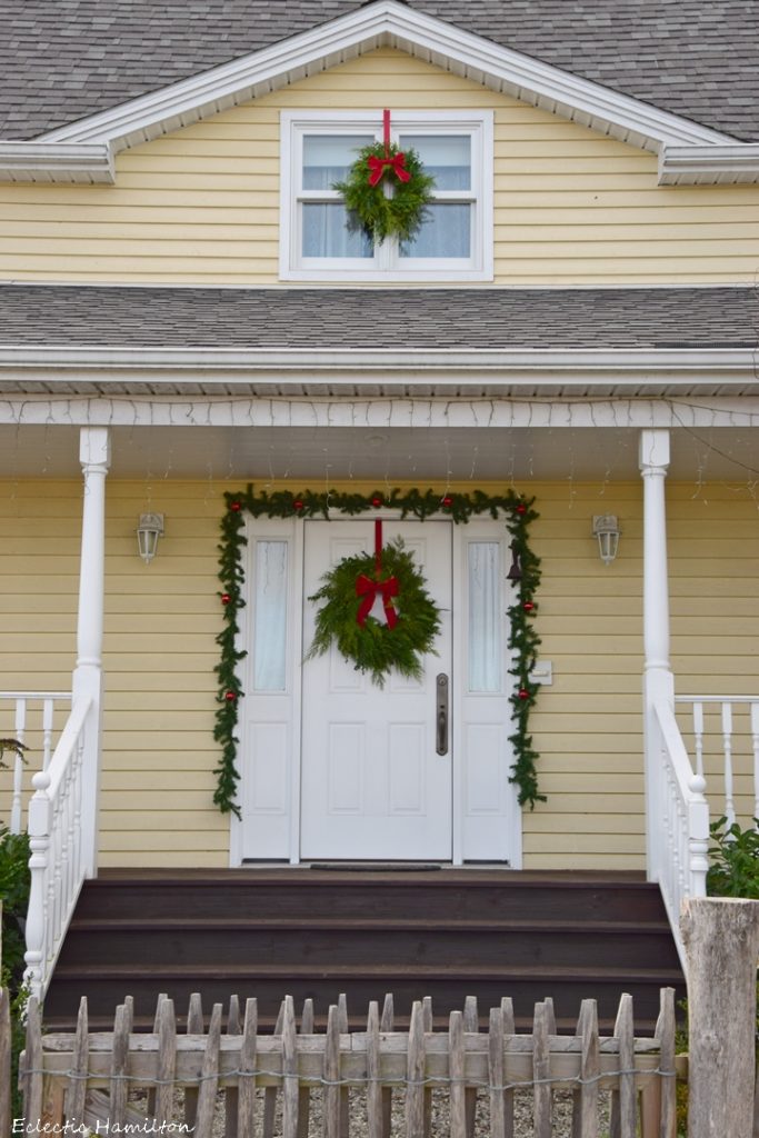 Weihnachtsdeko DIY Kranz Thuja und Buchs selber machen für Haustür und Eingangsbereich, Christmas Wreath, Deko Dekoration, Tür Fenster weihnachtlich Eingang Kränze