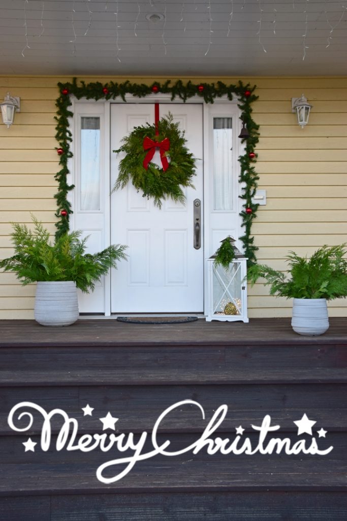 Weihnachtsdeko DIY Kranz Thuja und Buchs selber machen für Haustür und Eingangsbereich, Christmas Wreath, Deko Dekoration, Tür Fenster weihnachtlich Eingang