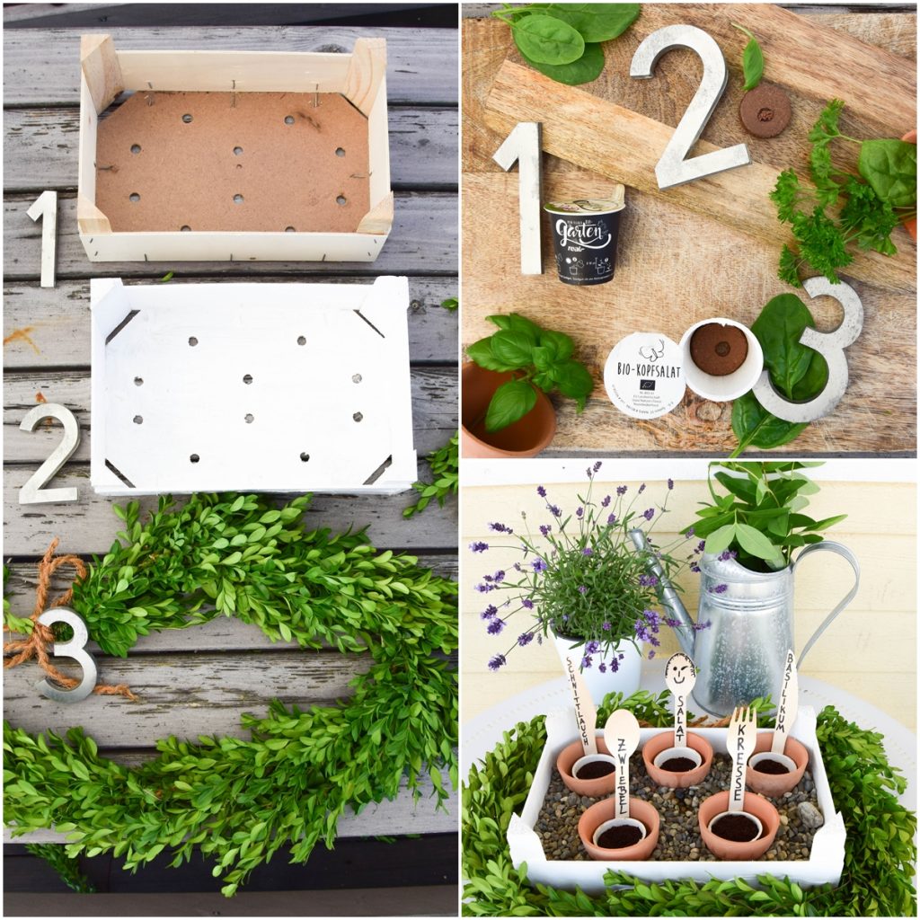 biogarten diy kraeuterkiste selber machen bio garten fuer balkon terrasse meinkleinergarten