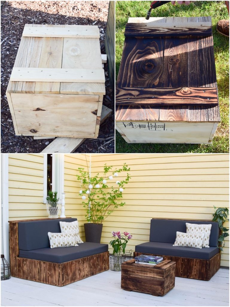 Von der Holzkiste zum Tisch: DIY flambiertes Holz selbermachen