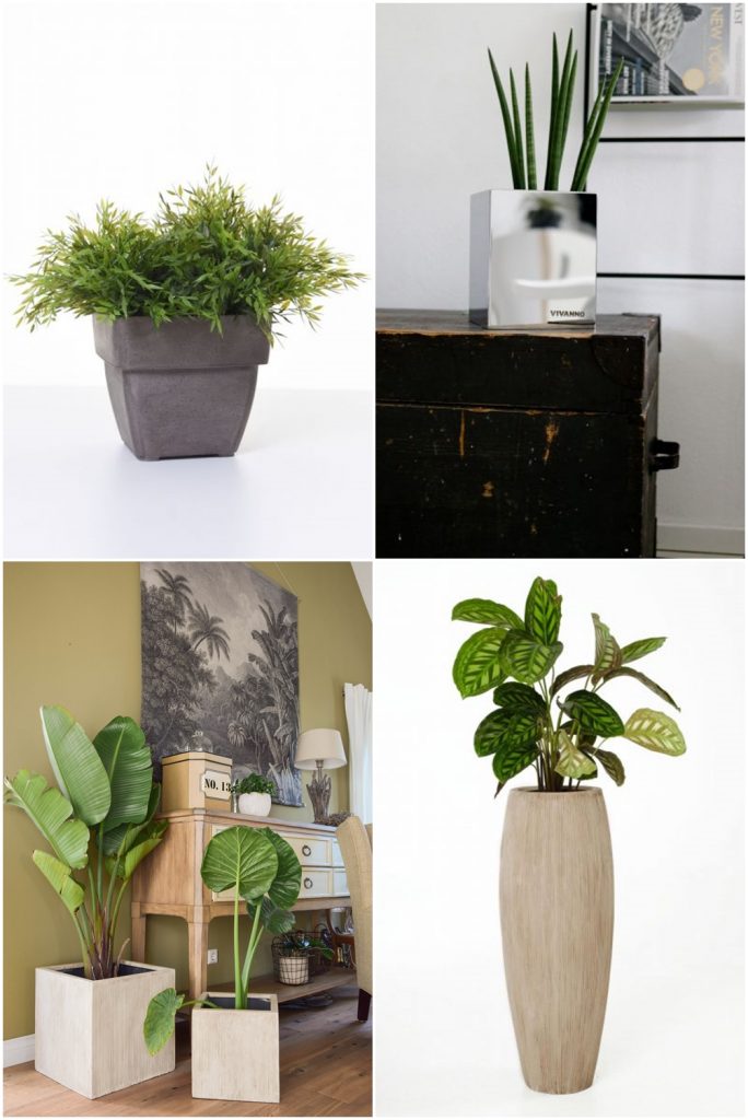 Deko fürs Wohnzimmer mit Übertöpfen von VIVANNO. Dekoideen, Deko, Dekoration, Interior, Blumenkübel, Blumentopf