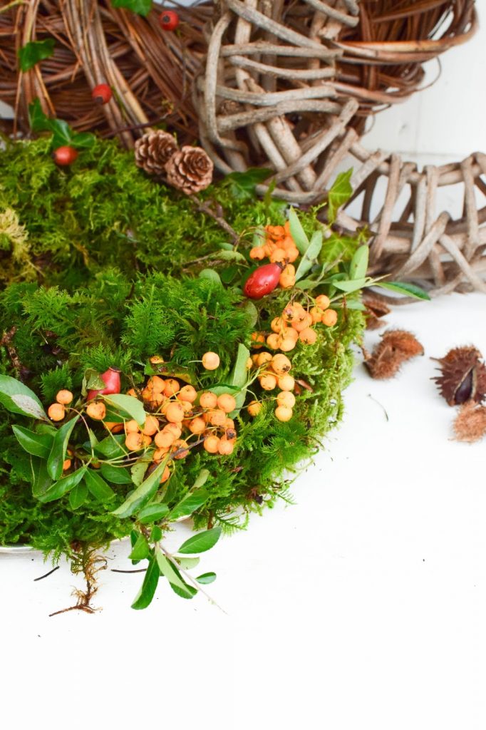 Kranz aus Moos selber machen. DIY Mooskranz einfach und schnell für Herbst und Winter die perfekte Deko