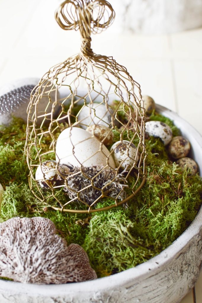 DIY Dekoidee für Ostern: Schale dekorieren mit Wachteleier Osterdeko mit Moos natürlich dekorieren DIY Dekoidee für Ostern: Schale dekorieren mit Wachteleier Osterdeko mit Moos natürlich dekorieren
