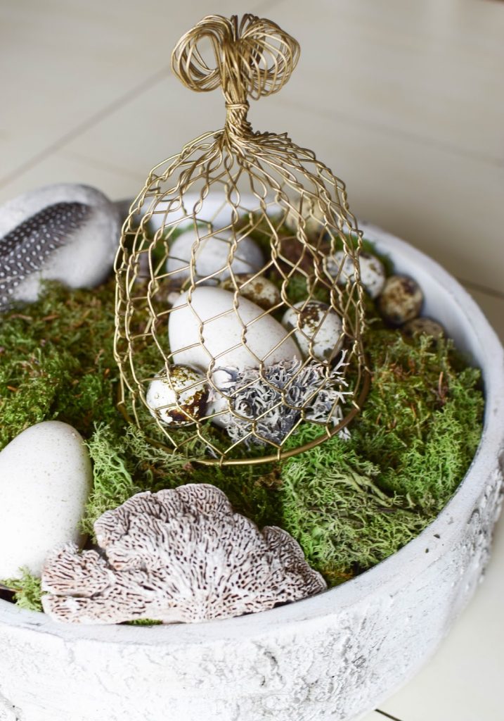 DIY Dekoidee für Ostern: Schale dekorieren mit Wachteleier Osterdeko mit Moos natürlich dekorieren DIY Dekoidee für Ostern: Schale dekorieren mit Wachteleier Osterdeko mit Moos natürlich dekorieren