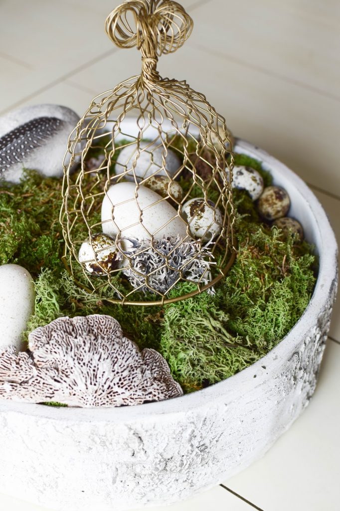 DIY Dekoidee für Ostern: Schale dekorieren mit Wachteleier Osterdeko mit Moos natürlich dekorieren DIY Dekoidee für Ostern: Schale dekorieren mit Wachteleier Osterdeko mit Moos natürlich dekorieren