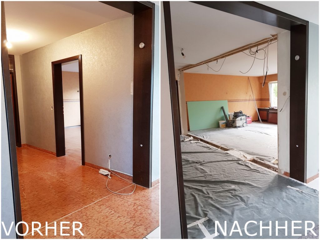 Renovierung Umbau Wohnung Vorher Nachher Waende raus Renovierung Umbau Wohnung Vorher Nachher Waende raus