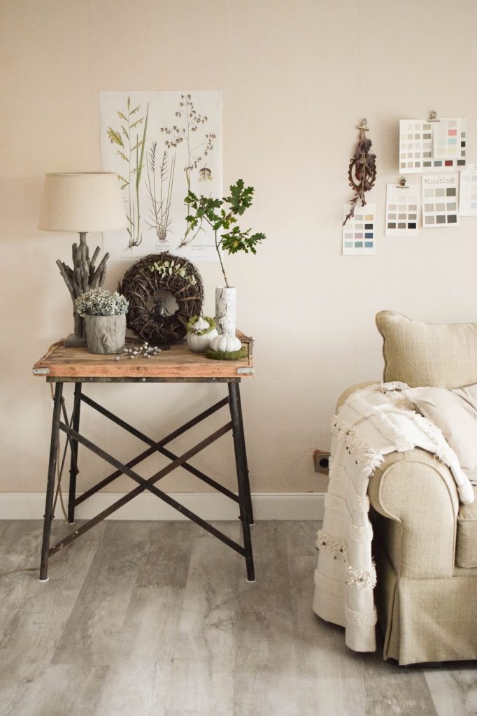 Deko Herbst für Konsole und Sideboard. Herbstdeko Dekoidee Wohnzimmer Dekoration botanisch natuerlich dekorieren 1