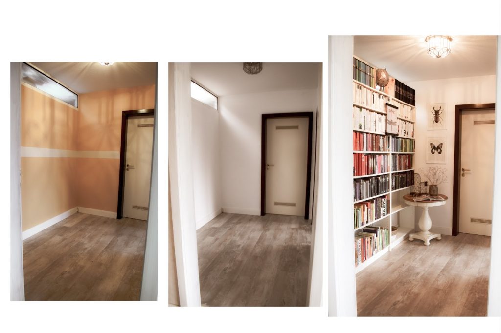 Renovierung Vorher Nachher Bücherregale ordnen und schön dekorieren. Dekotipps Ordnung Bücher Regale Bibliothek