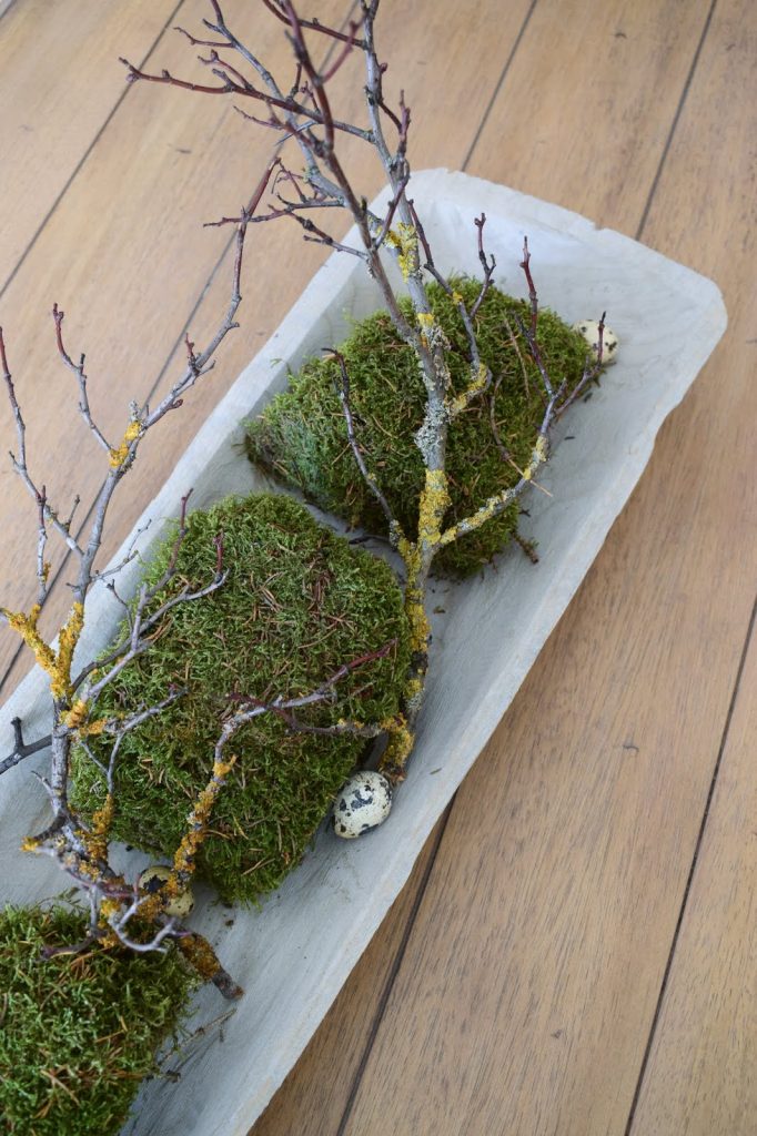 Deko mit Natur Moos Geäst Wachteleier einfach selbermachen Osterdeko dezent elegant Ostern Tischdeko Dekoidee dekorieren Deko mit Natur Moos Geäst Wachteleier einfach selbermachen Osterdeko dezent elegant Ostern Tischdeko Dekoidee dekorieren