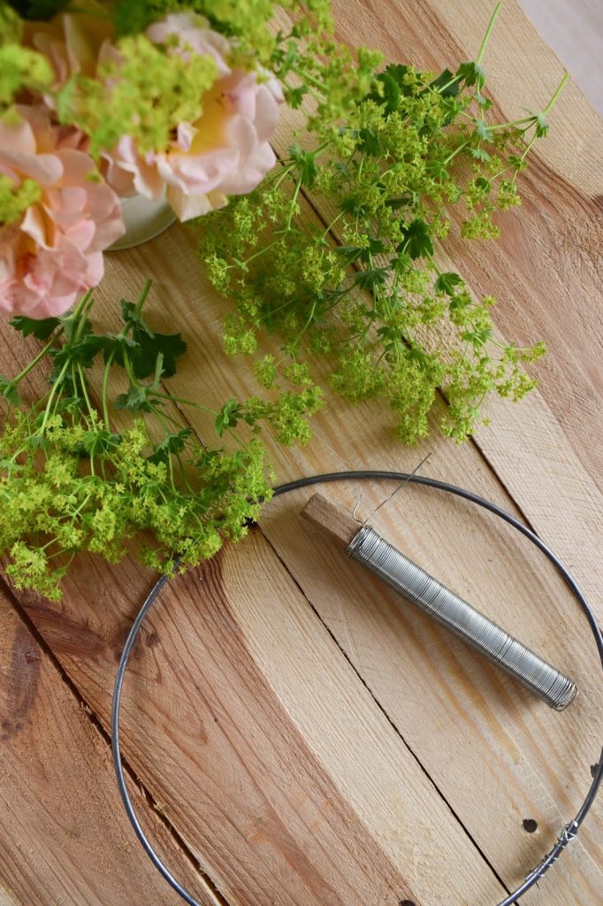 Frauenmantel Deko: Kranz binden für den Sommer. Anleitung für einen natürlichen Kranz aus Naturmaterialien. Einfach selber machen: Naturdeko Kränze für Sommer und Herbst aus dem Garten Frauenmantel Deko: Kranz binden für den Sommer. Anleitung für einen natürlichen Kranz aus Naturmaterialien. Einfach selber machen: Naturdeko Kränze für Sommer und Herbst aus dem Garten