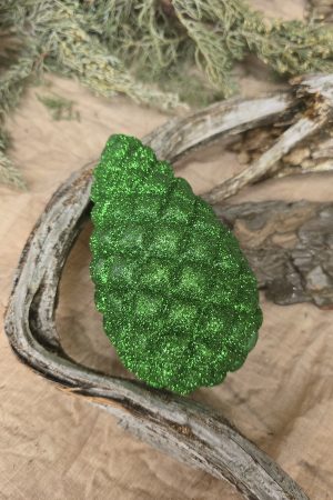 Pinienzapfen frisch grün glitzer weihnachtsdeko deko zapfendeko naturdeko mrs greenery shop bestellen kaufen
