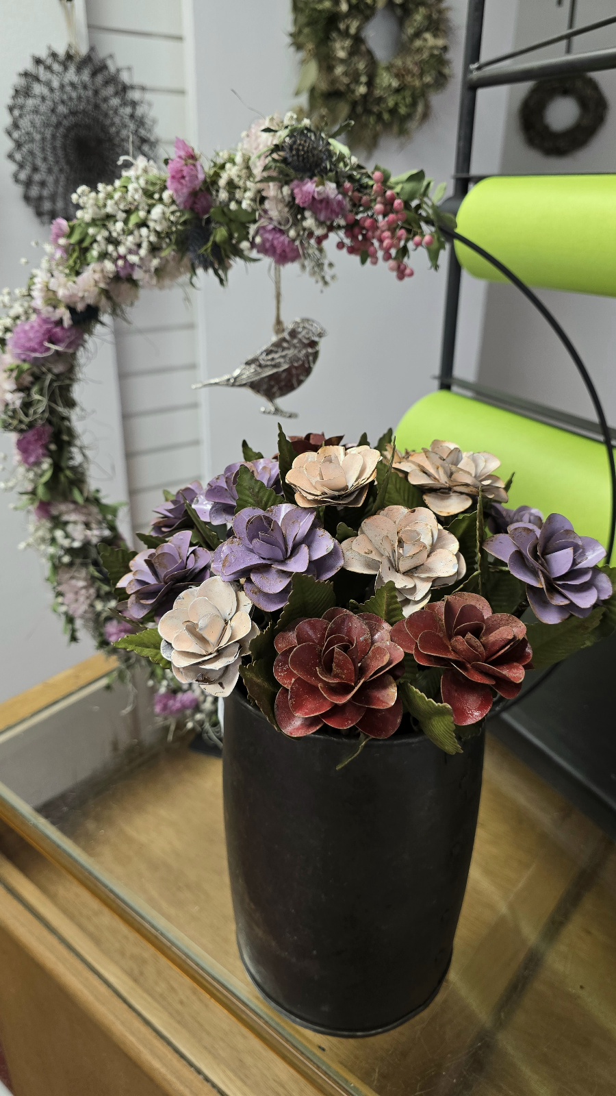 blume metallblume metalldeko rostdeko blüte im mrs greenery shop bestellen kaufen