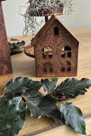 dekohaus metallhaus rosthaus lichthaus weihnachtsdeko haus kerzen im mrs greenery shop bestellen kaufen