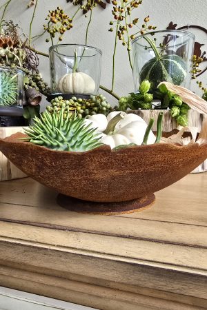 Schale Rostig Rostschale Metallschale Rost Dekoschale im Mrs Greenery Shop bestellen kaufen