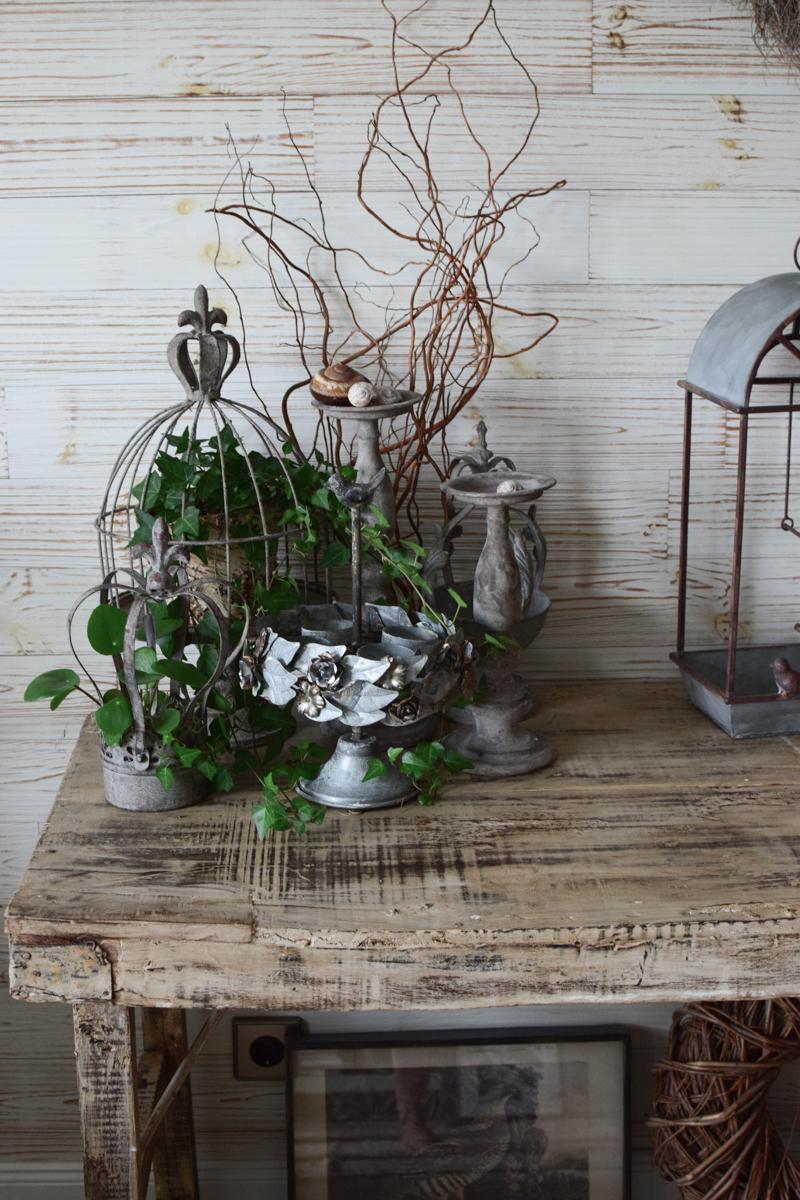 Deko Dekoidee Sideboard natürlich dekorieren Metalldeko Tischdeko Deko Vintage Mrs Greenery Shop