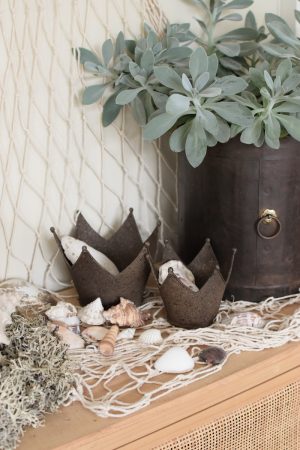 Fischernetz: maritime Sommerdeko Dekoidee Sommer Netz Muscheln Kranz Kränze dekorieren jetzt im Mrs Greenery Shop bestellen kaufen