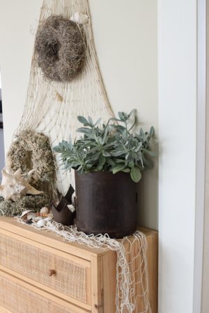 Fischernetz: maritime Sommerdeko Dekoidee Sommer Netz Muscheln Kranz Kränze dekorieren jetzt im Mrs Greenery Shop bestellen kaufen
