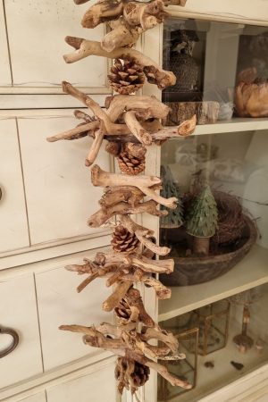 Treibholz Girlande Anhänger Holzdeko Naturdeko Zapfen im Mrs Greenery Sh