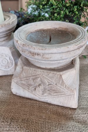 kerzenhalter holz holzkerzenhalter stumpenkerzen holzdeko naturdeko im mrs greenery shop bestellen kaufen