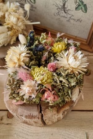 Kranz Kränze Mini-Kränze Trockenblumen getrocknete Blüten Trockenblumenkranz weiss pastell im Mrs Greenery Shop bestellen kaufen