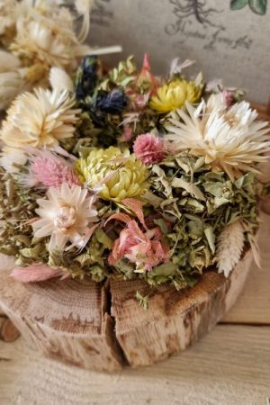 Kranz Kränze Mini-Kränze Trockenblumen getrocknete Blüten Trockenblumenkranz weiss pastell im Mrs Greenery Shop bestellen kaufen