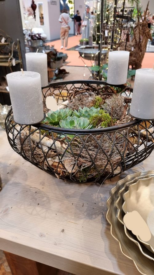 Schale Dekoschale mit Kerzenring Adventsdeko Adventskranz Kerzendeko Tischdeko Dekoschale im Mrs Greenery Shop kaufen bestellen