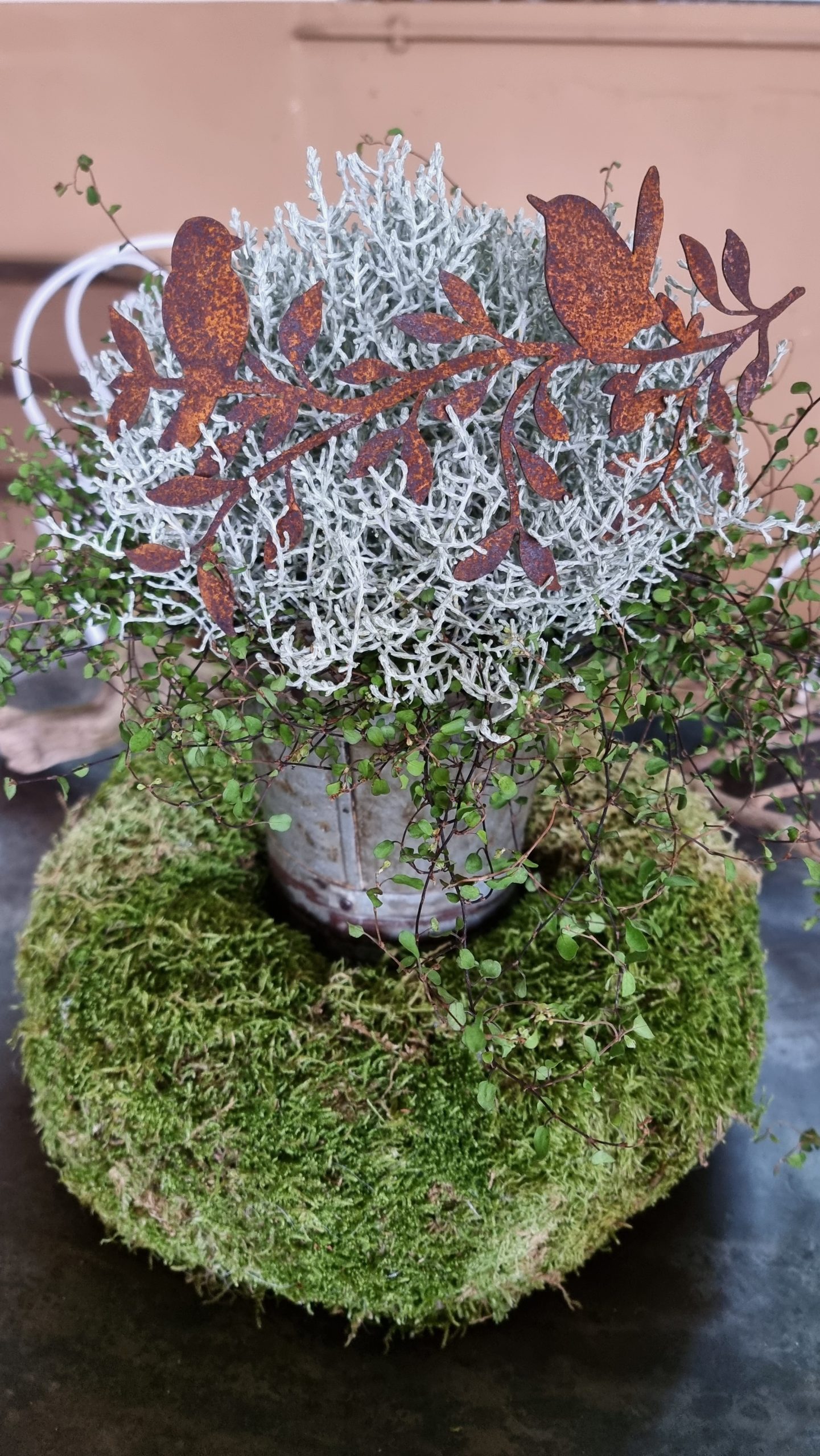 Vogeldeko Girlande Metalldeko Emblem Naturdeko zum Biegen im Mrs Greeney Shop bestellen kaufen