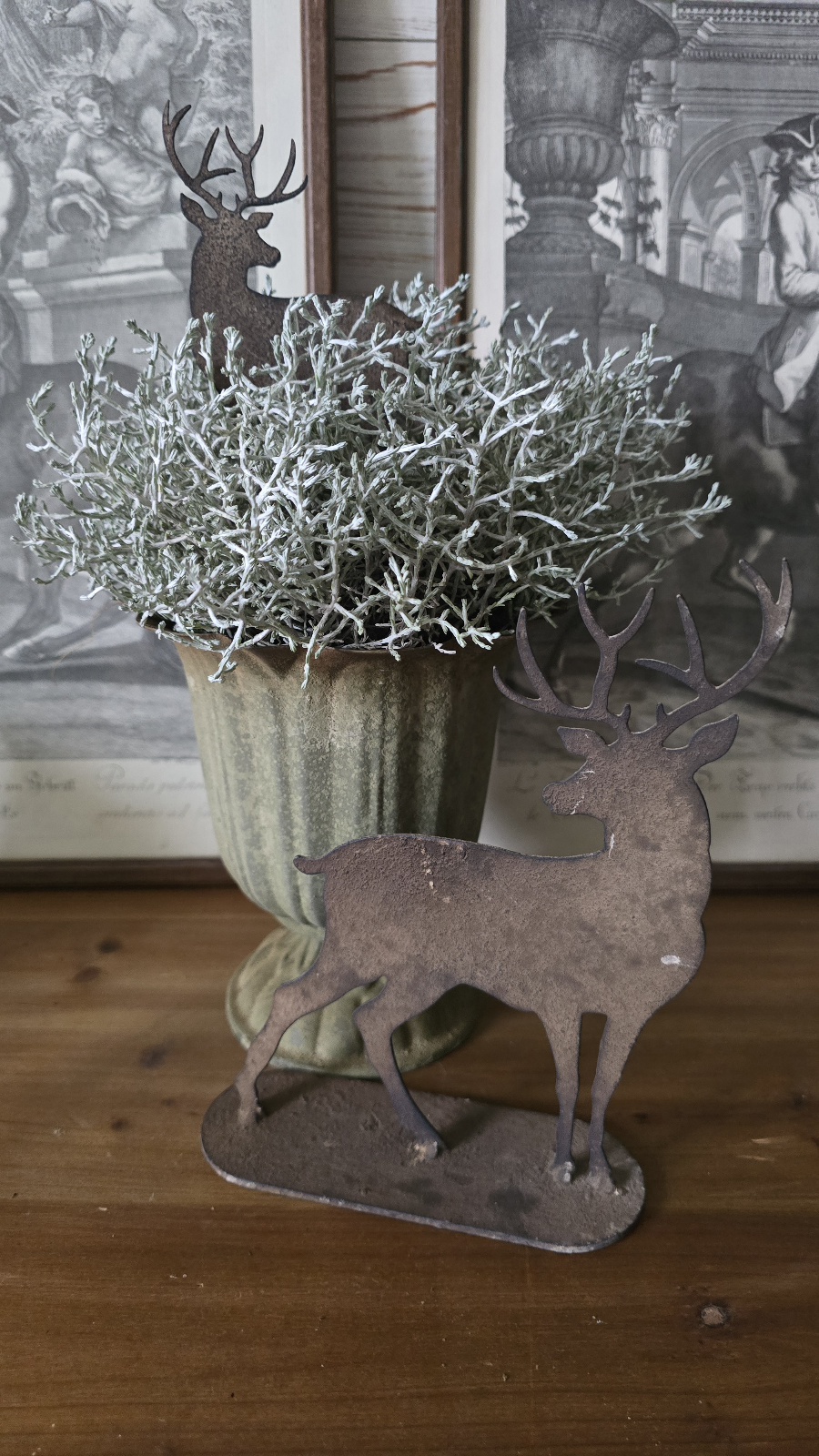 hirsch metallhirsch metalldeko weihnachtsdeko winterdeko im mrs greenery shop bestellen kaufen