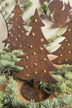 Rostdeko Deko rosttanne Winterdeko weihnachtsdeko Metalldeko im Mrs Greenery Shop bestellen kaufen