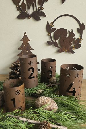 Adventsdeko Advent Rostdeko Deko rosttanne Winterdeko weihnachtsdeko Metalldeko im Mrs Greenery Shop bestellen kaufen