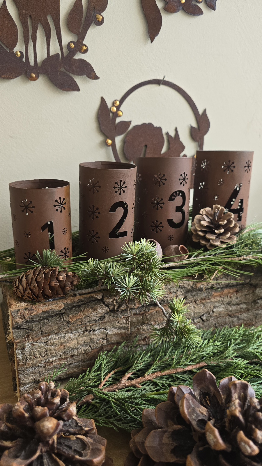 Adventsdeko Advent Rostdeko Deko rosttanne Winterdeko weihnachtsdeko Metalldeko im Mrs Greenery Shop bestellen kaufen