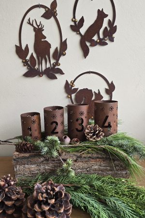 Adventsdeko Advent Rostdeko Deko rosttanne Winterdeko weihnachtsdeko Metalldeko im Mrs Greenery Shop bestellen kaufen
