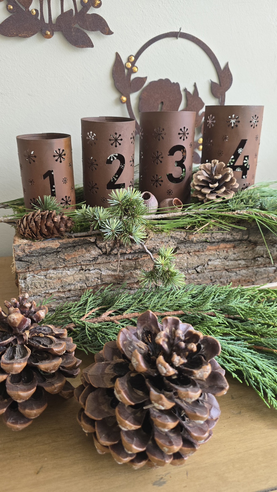 Adventsdeko Advent Rostdeko Deko rosttanne Winterdeko weihnachtsdeko Metalldeko im Mrs Greenery Shop bestellen kaufen