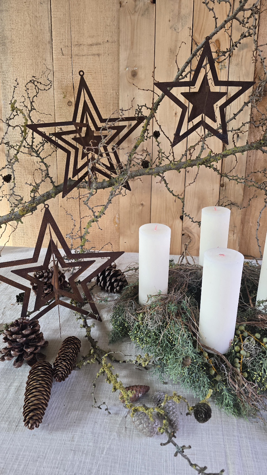 Sterne Stern zum Haengen Roststern Metallstern Dekostern Weihnachtsstern im Mrs Greenery Shop bestellen kaufen