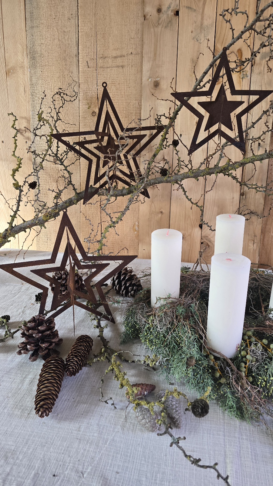 Sterne Stern zum Haengen Roststern Metallstern Dekostern Weihnachtsstern im Mrs Greenery Shop bestellen kaufen