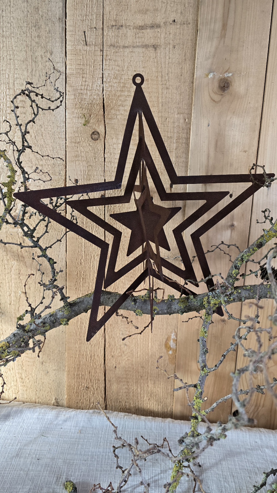 Sterne Stern zum Haengen Roststern Metallstern Dekostern Weihnachtsstern im Mrs Greenery Shop bestellen kaufen