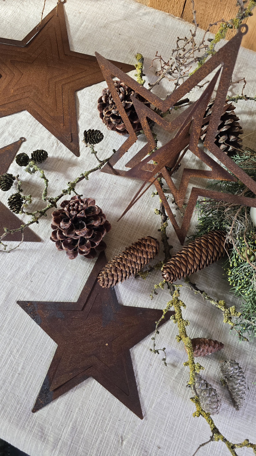 Sterne Stern zum Haengen Roststern Metallstern Dekostern Weihnachtsstern im Mrs Greenery Shop bestellen kaufen