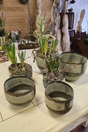 Übertopf Topf Metall mit Patina im Mrs Greenery Shop bestellen kaufen