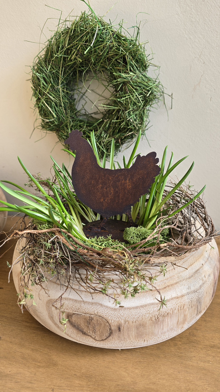 Rosthahn Hahn Metallhahn Rostdeko Deko Naturdeko im Mrs Greenery Shop bestellen kaufen