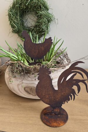 Rosthahn Hahn Metallhahn Rostdeko Deko Naturdeko im Mrs Greenery Shop bestellen kaufen