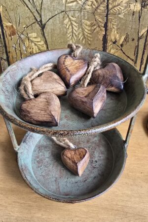 Mini-Holz-Herz dunkel – Bild 2