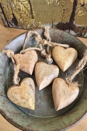 Mini-Holz-Herz braun – Bild 2