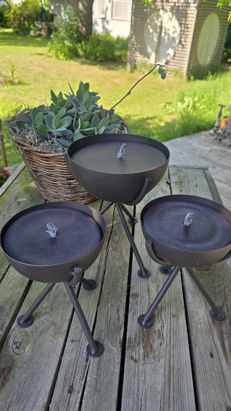 Tischfeuerschale Feuerschale für Tisch Metallschale Kerze Sommerdeko im Mrs Greenery Shop kaufen bestellen