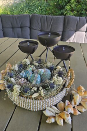 Tischfeuerschale Feuerschale für Tisch Metallschale Kerze Sommerdeko im Mrs Greenery Shop kaufen bestellen