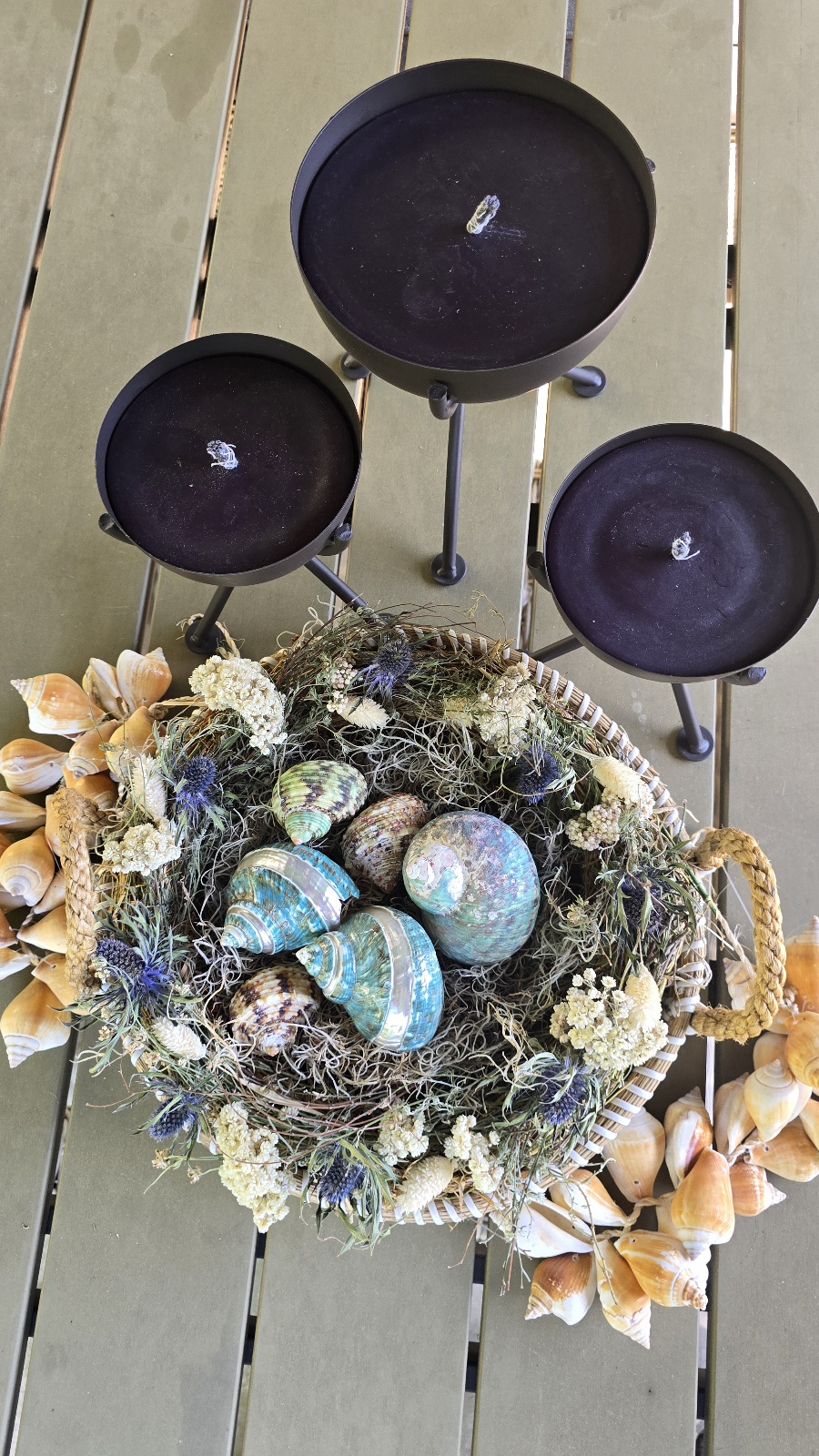 Tischfeuerschale Feuerschale für Tisch Metallschale Kerze Sommerdeko im Mrs Greenery Shop kaufen bestellen