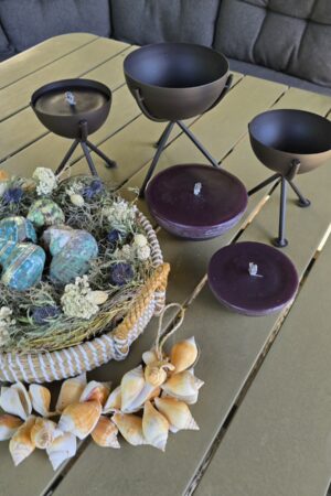 Tischfeuerschale Feuerschale für Tisch Metallschale Kerze Sommerdeko im Mrs Greenery Shop kaufen bestellen