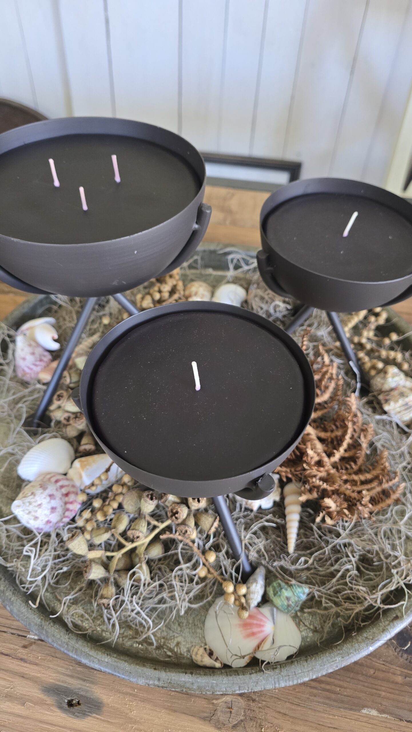 Tischfeuerschale Kerzen Refill Inodoor Feuerschale für Tisch Metallschale Kerze Sommerdeko im Mrs Greenery Shop kaufen bestellen